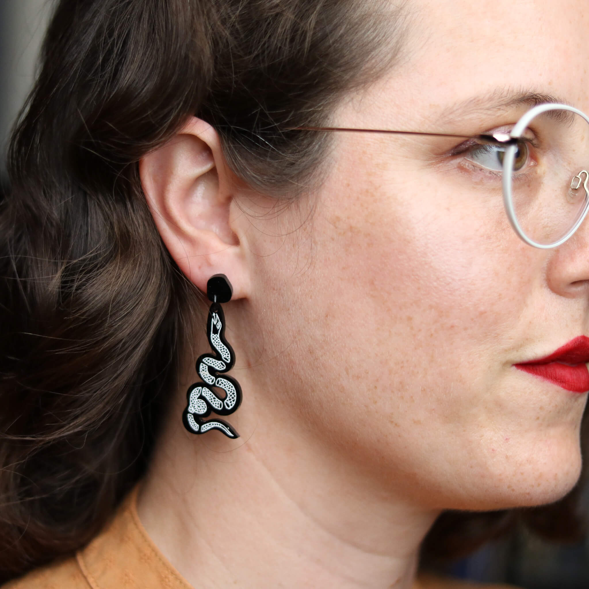 Joined Earring Join, or Die Black Earrings – ditto historical