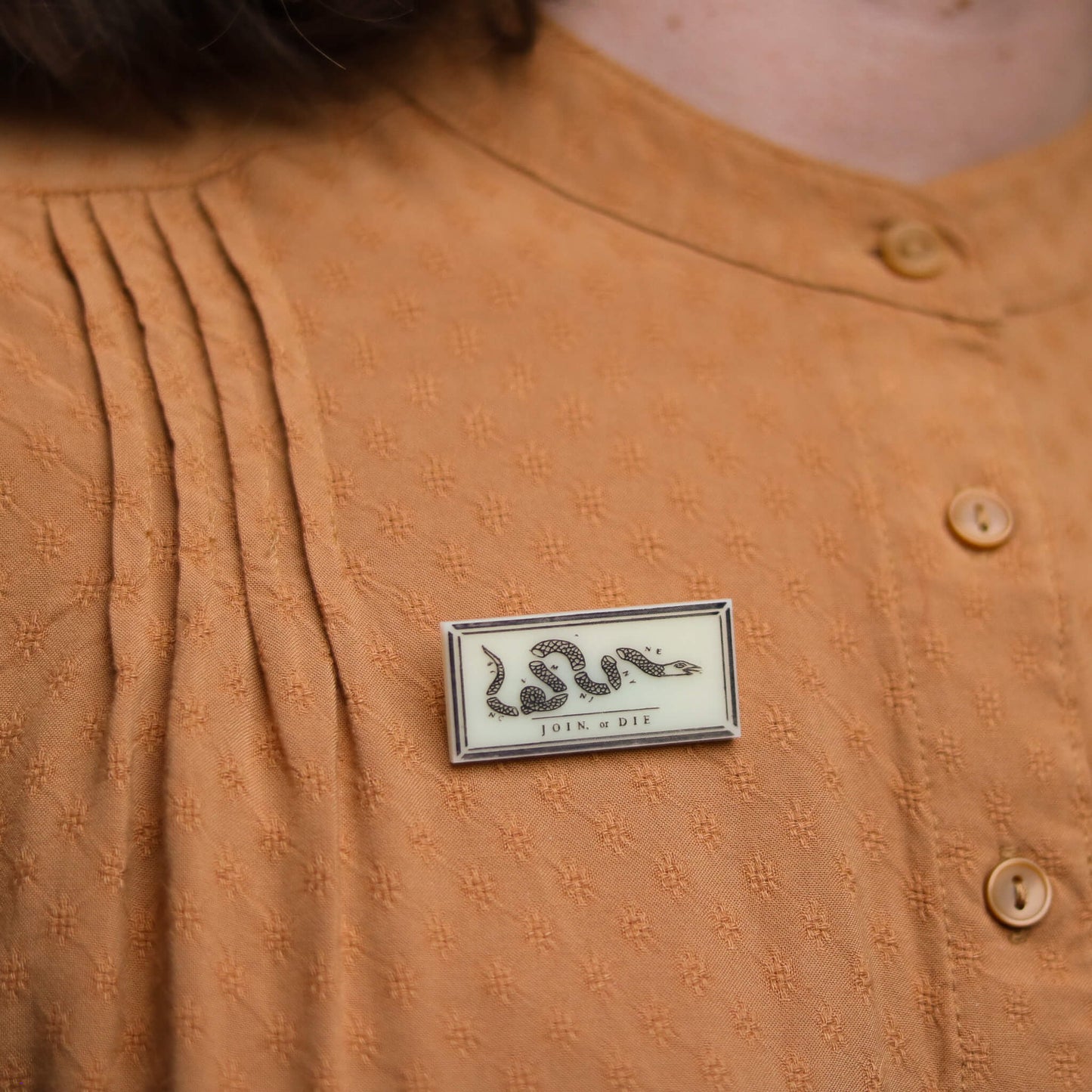 Join, or Die Franklin Brooch