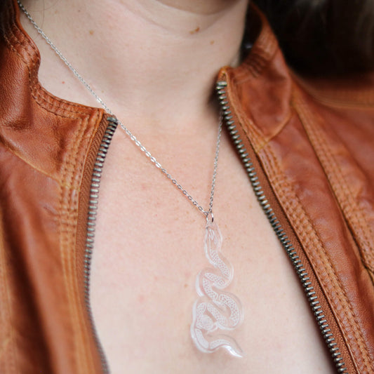 Join, or Die Clear Necklace (large)